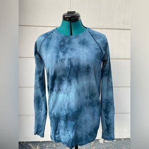 Lululemon Swiftly Long Sleeve Blue Marble Top